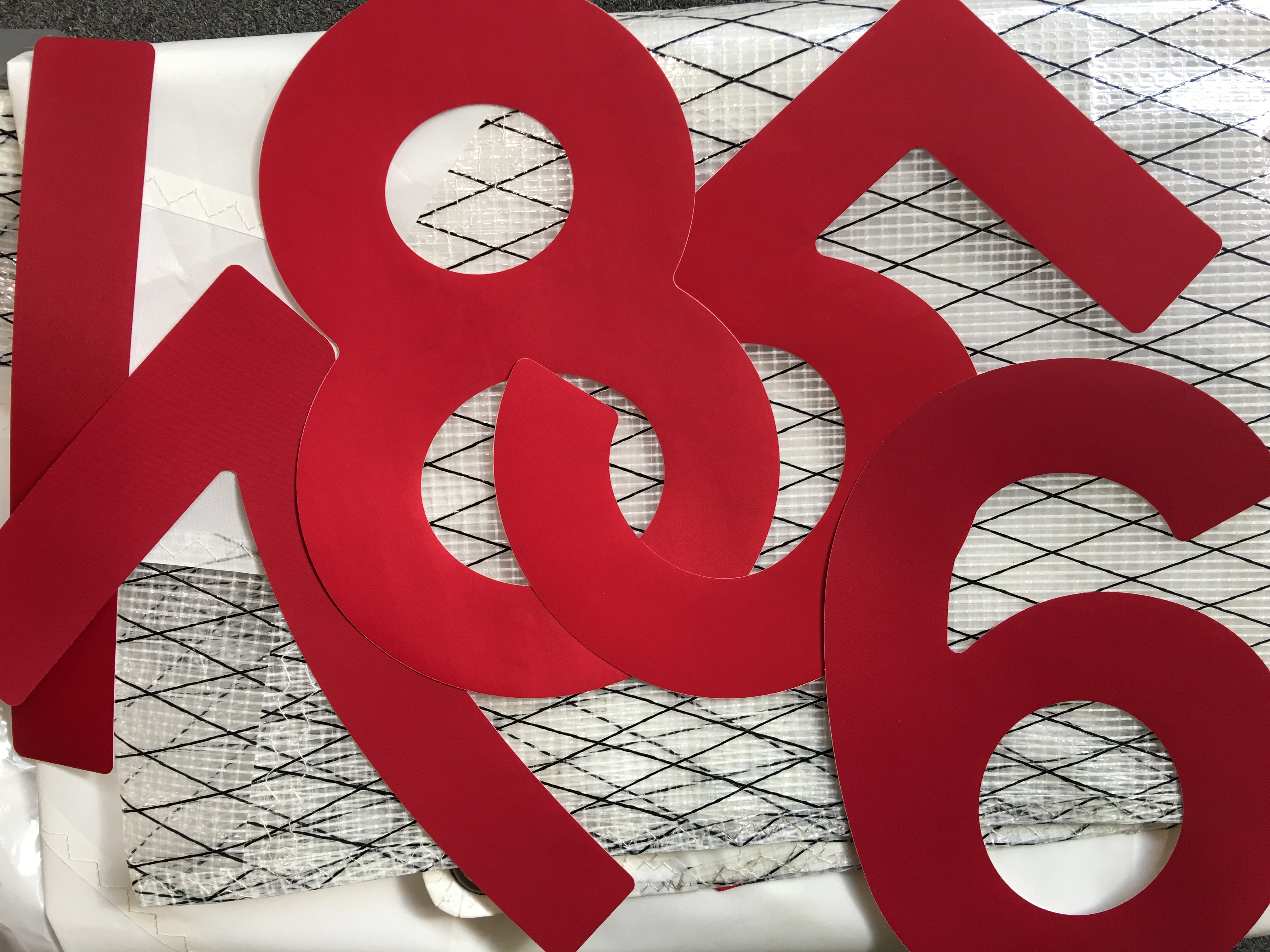Laser Sail Numbers  Red: Laser Sail Numbers RED 300mm - Laser number 300mm Red.JPG