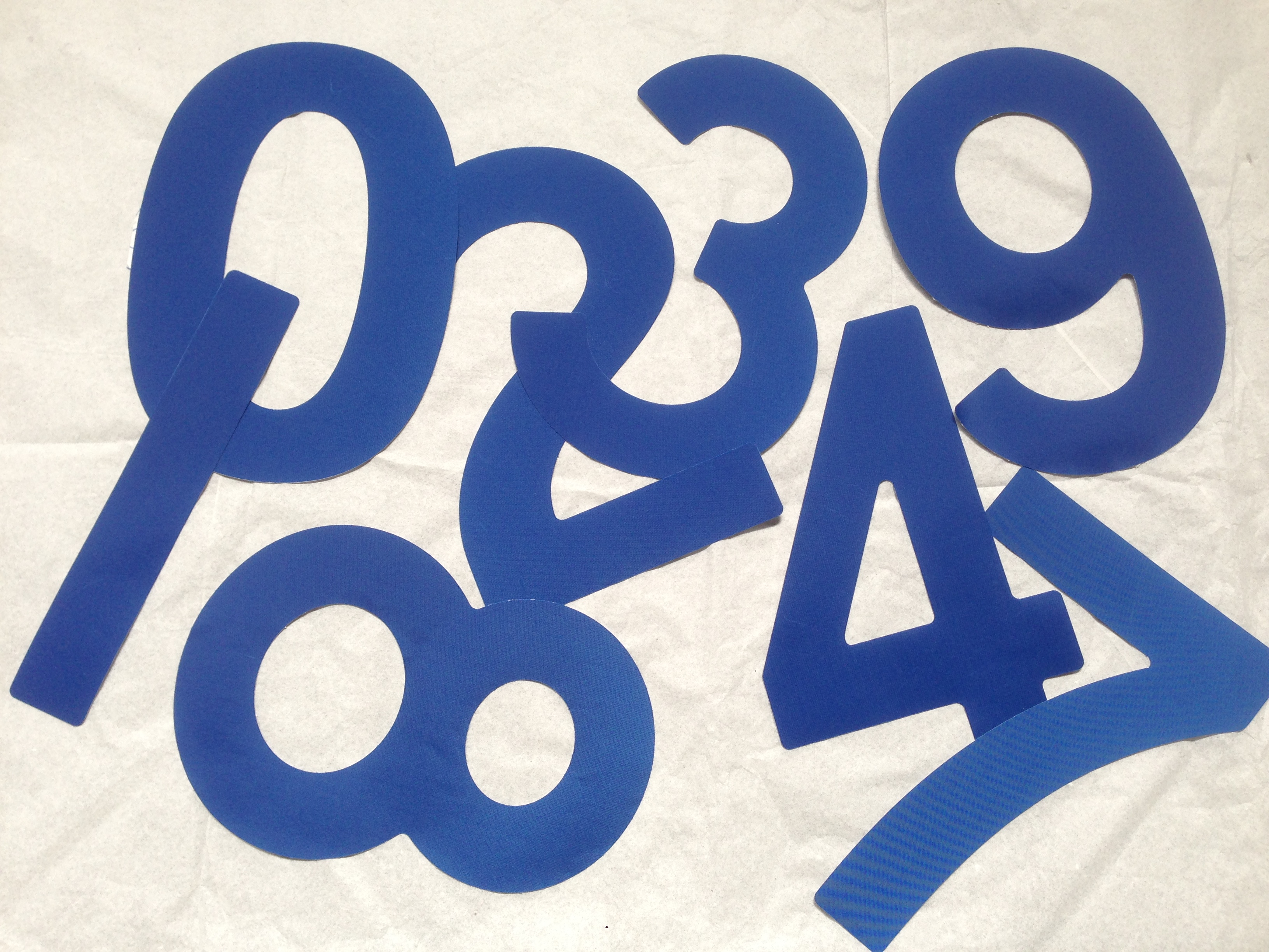 BIC Sail numbers BLUE: BIC Sail Numbers BLUE - numbers BLUE 230mm opti.JPG