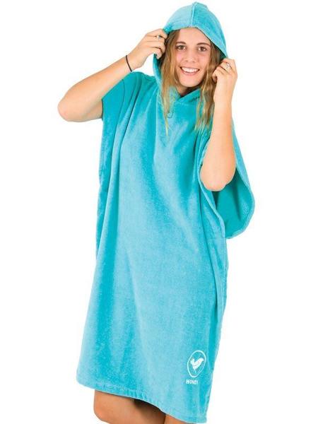 OE Ladies Hooded Poncho - Ice Blue