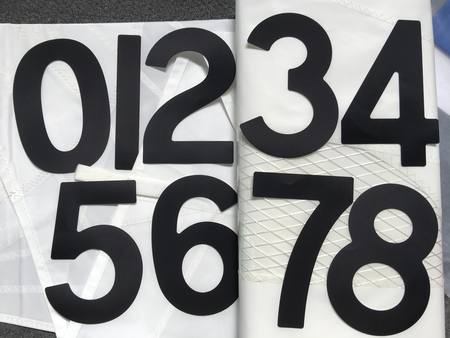 Buy Open Skiff (BIC) Sail Numbers  BLACK 230mm in NZ. 