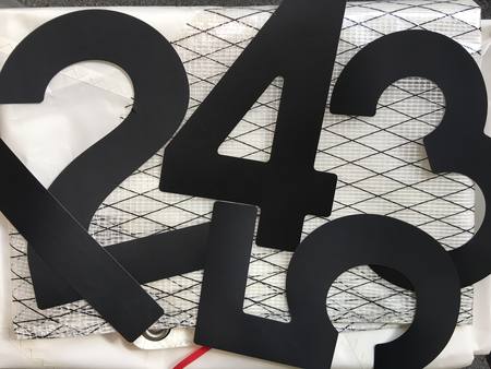 Laser Sail Numbers  BLACK  300 mm