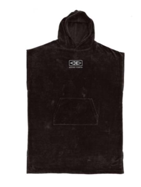 OE Mens Hooded Poncho - Black
