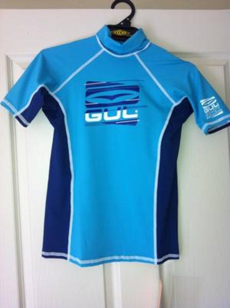 GUL Junior Boys Short Sleeve Lycra Rashguard UPF50