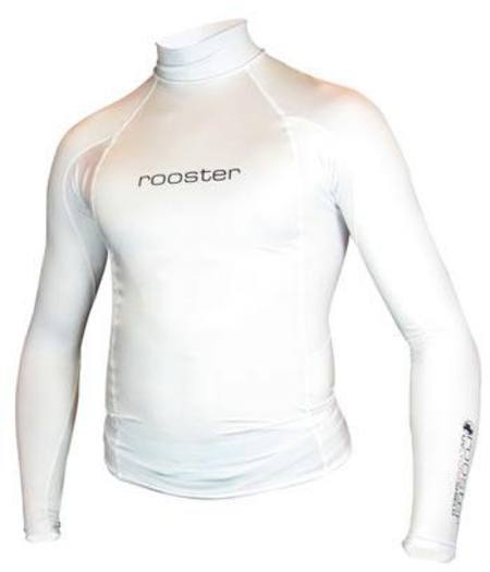Buy Rooster Lycra Top - White & Charcoal in NZ. 