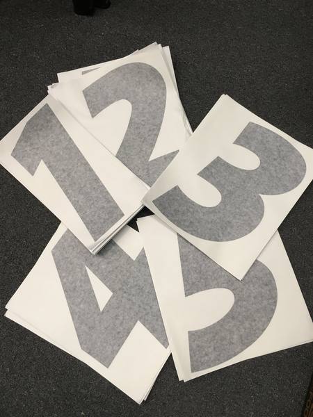 WASZP BLACK Sail Number for Sail size 8.2 - Official Font