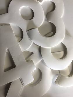 WHITE Sail Number 300mm